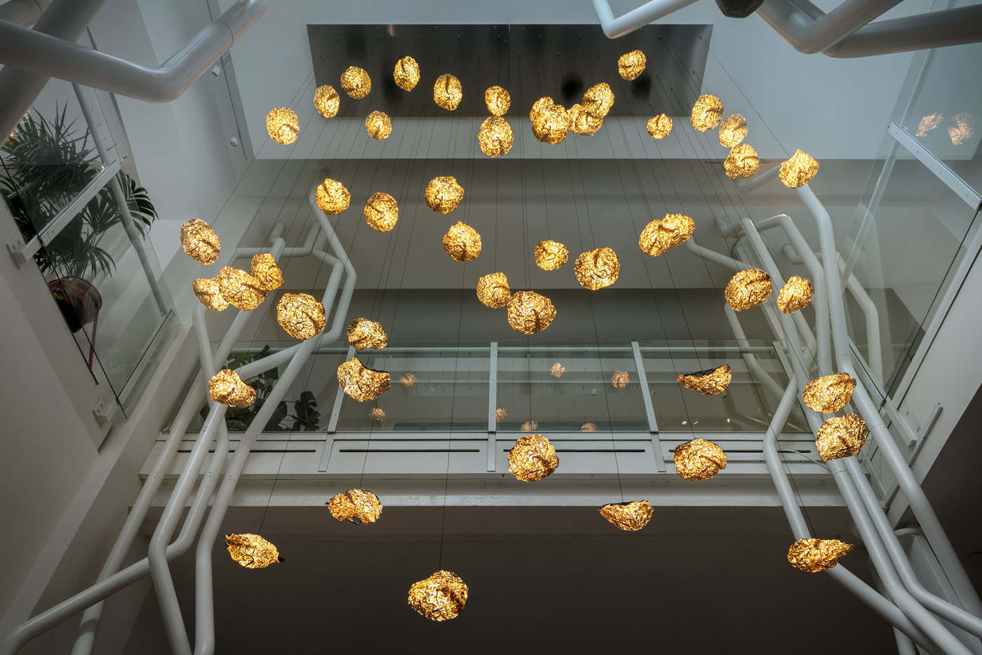 Gold Moon chandelier